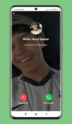 Fake Call Robin Hood Gamer android App screenshot 0