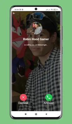 Fake Call Robin Hood Gamer android App screenshot 1